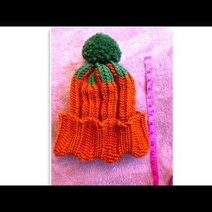 Wool slouchy pumpkin beanie hat